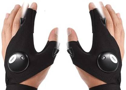 VIRZA TRADE Flashlight Gloves Light Fingerless Cycling Gloves