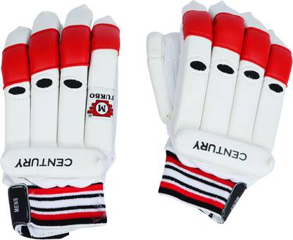 M Turbo Century Batting Gloves | PU Padding, Cotton Palm, Extra Finger Protection Batting Gloves