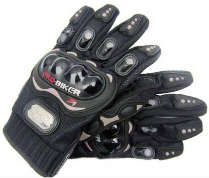 Rudra Bike Racing Motorcycle Riding Gloves Black Color Riding Gloves