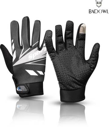 BAD OWL Full-Finger Bike Riding Gloves with Touch Screen, Breathable Fabric for Driving Riding Gloves