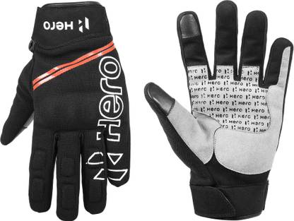 Hero Motocorp Mesh Short Riding Gloves Breathable with Knuckle Protection Riding Gloves