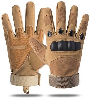 Rhtdm Tactical Riding Glove camel Brown- Free Size Riding Gloves