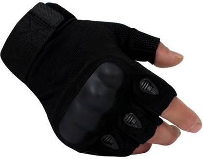 whinsy Tactical Airsoft Paintball Gloves Men Half Finger Hard Knuckle Anti-Slip Gloves Riding Gloves