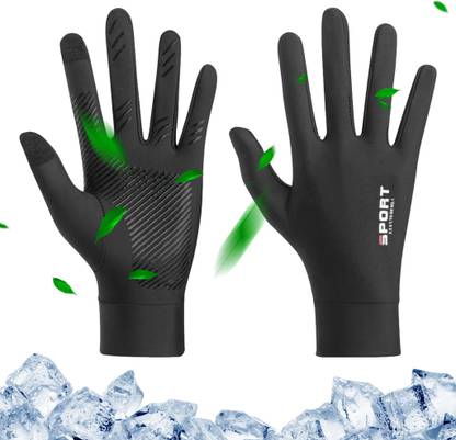 LQZ Sun Protection Gloves UPF 50+ Summer Ice Silk UV Protection Gloves Diving Gloves