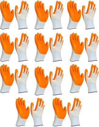 RBGIIT Multipurpose Nylon Latex Coated Firm Grip Industrial Work Cut Resistant Glove K2 Skating Gloves