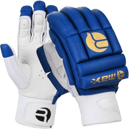 Rmax Unisex Leather & PU Cricket Batting Gloves (Senior, Right Hand) (Royal Blue) Batting Gloves