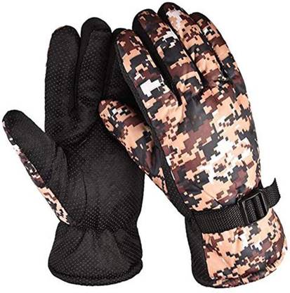 uRock Men's Hand Gloves Cobra Print, Winter Season Bike Riding Hand Gloves Riding Gloves