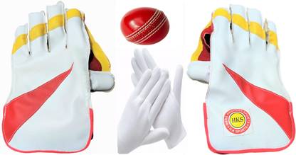 HK Sport & Toys 2pc_Red_Ball || Inner Gloves || Leather Wicket Keeping Gloves