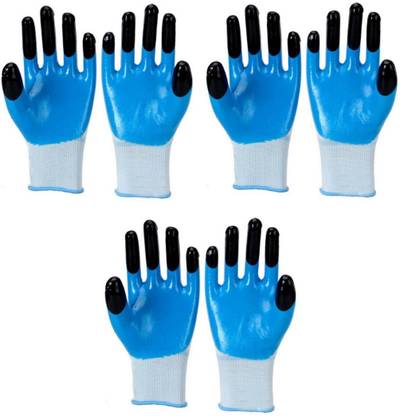 RBGIIT Nitrile Coating Work Safety Gloves, Hand & Fingers Durable & Comfortable Gloves Climbing Gloves