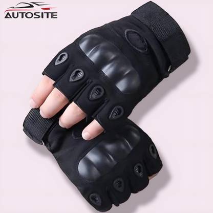 AUTOSITE Half Fingered Biker Riding Hand Gloves(Multicolor) Riding Gloves