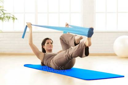 Fitness Mantra Premium EVA Light Weight Non Slip With Carrying Strap Blue 4 mm Yoga Mat