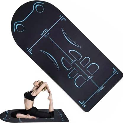 voordeel TPE Yoga Mat with Alignment Lines Black 60 mm Yoga Mat
