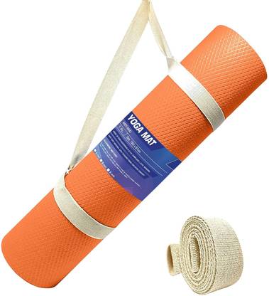 Strauss Anti Skid EVA Yoga Mat with Carry Strap 8 mm Yoga Mat