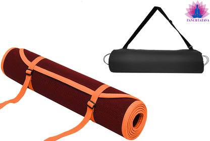 PANCHTATAVA Sporty Red With Neon Orange Border Red 4 mm Yoga Mat