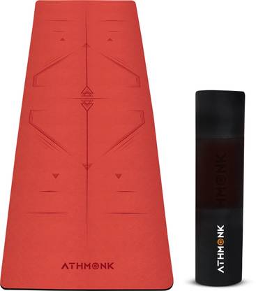 Athmonk Dual Colour TPE Pro Yoga Mat for Woman and Man with Alignment Guide Lines 6 mm Yoga Mat
