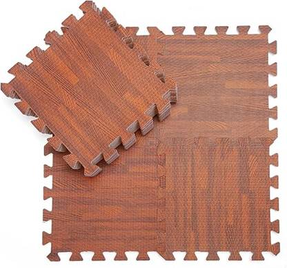 CAREOPETA Interlocking Mat Wood Exercise Gym Equipment Mat Interlock Floor Tiles Mat(1Pc) 10 mm Gymnastic Mat