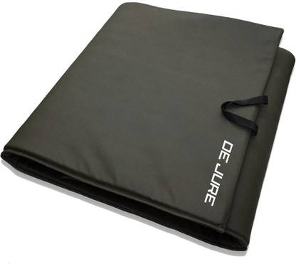 DE JURE FITNESS Leatherette Yoga Mat, Foldable yoga mat, Professional Yoga Mat for Men & Women, Green 12 mm Yoga Mat