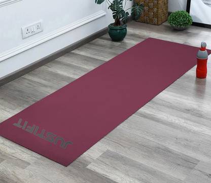 JUSTIFIT Anti slip Best Quality Eva Eco Friendly Yoga Mat With straps Maroon 4 mm Yoga Mat