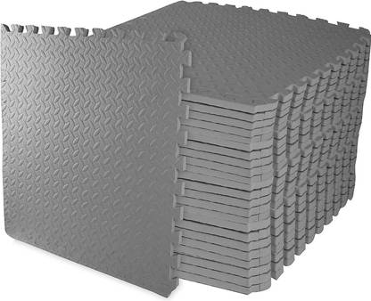 Hukimoyo 1 inch Gym Floor Mat Interlocking Flooring Rubber Tiles Yoga 8 pcs Exercise Mats 1 mm Exercise & Gym Mat