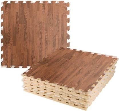 Nasmodo Interlocking Mat Wood EVA Foam Interlocking Tiles puzzle Floor Mat (1Pcs) 1 inch mm Exercise & Gym Mat