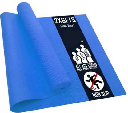 Quick Shel EVA Anti Slip Home Gym Exercise Workout Fitness for Men Women Kids Blue 4 mm Yoga Mat at Rs. 199