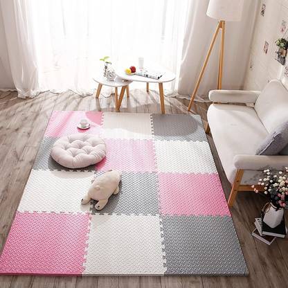 jumprfit Eva Kids Interlocking Play Mats, eva puzzle mats gym floor mats baby Floor mats Multicolor 12 mm Exercise & Gym Mat