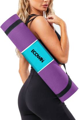 ECOWIN For Wellness Non Slip Super Soft for men and women with hanging belt Purple 4 mm Yoga Mat