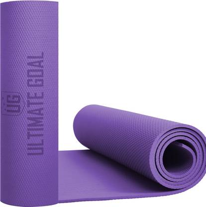 ULTIMATE GOAL Yoga Mat for Gym Workout and Yoga Exercise | Anti-Slip Yoga Mat for Men & Women Purple 6 mm Yoga Mat