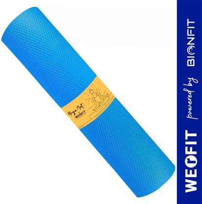 WErFIT 6mm Luxurious EVA Yoga Mat, Anti Skid, Home & Gym workout for Men, Women & Kids Blue 6 mm Yoga Mat