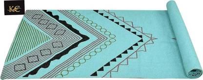 KRIDHA CRAFTS Yoga Mat For Men Women & Kids Exercise cotton yoga Mat Mattress Blue 50 mm Yoga Mat