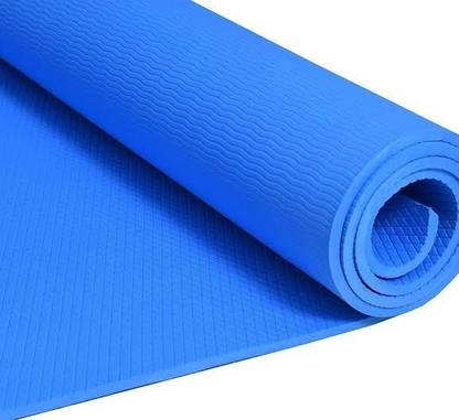CHETNA SALES Non-Slip Blue Yoga Mat - Extra Thick for Comfort and Stability 4 mm Yoga Mat