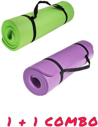 FLYLITE DUAL DELIGHT YOGA MAT COMBO Purple, Green 4 mm Yoga Mat