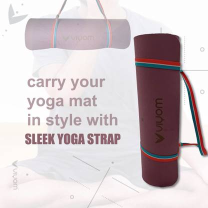 VIYOM TPE alignment Maroon 8 mm Yoga Mat