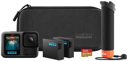 GoPro HERO13 Special Bundle -The Handler , Extra Enduro battery,Mount, 64GB MemoryCard Sports and Action Camera