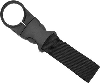 RAJry 1 Pcs Nylon Molle Hanging Strap Webbing Buckle Clip Bottle Hook Belt Black Sports Bottle Holder