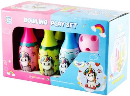 craze kick Bowling Set For Kids, Plastic Bowling Set 6 Bottles & 1 Balls Sports Bowling Set