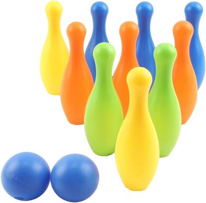deepak badkur Bowling Toy Set with 10 Pins and Two Balls Indoor Outdoor Sports Game for Kids Sports Bowling Set
