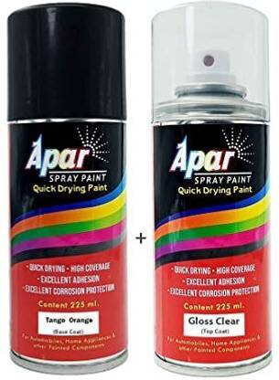 apar Spray Paint Tango Orange+GC Compatible for Maruti Cars-225ml,Tango Orange Spray Paint 225 ml