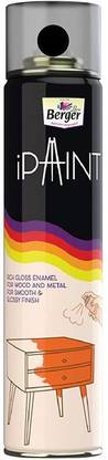 Berger Berger iPaint DIY Rich Gloss Enamel Paint (Matt Black) Black Spray Paint 400 ml