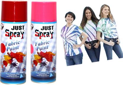 SHYAM Just Spray Red And Neon Pink Fabric Spray Paint is Specially Formulated For Red Spray Paint 400 ml