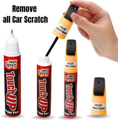 Just Spray car scratch remover, 90-95% Matching Maruti Car RC color 2 IN 1 Paint pen Urban Titanium Spray Paint 15 ml