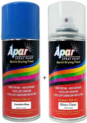 apar Automotive Spray Paint Cerulean Blue (RC Colour Name) + Blue Spray Paint 225 ml