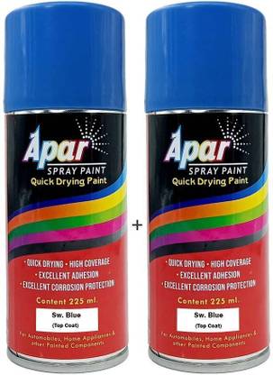 apar Spray Paint Sw. Blue Compatible for Swaraj Tractors -225 ml (Pack of 2-Pcs), Blue Spray Paint 450 ml