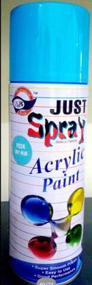 Just Spray Sky Blue Spray Paint Gloss Finish Spray Paint Quick Dry Good finish Blue Spray Paint 400 ml