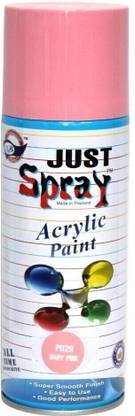 Just Spray Baby Pink Spray Paint Gloss Finish Spray Paint Quick Dry Good finish Pink Spray Paint 400 ml