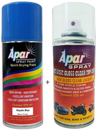 apar Royale Blue (RC Colour Name)+GC Compatible Tata Nexon, Harrier, Safari-225 ml, Blue Spray Paint 450 ml