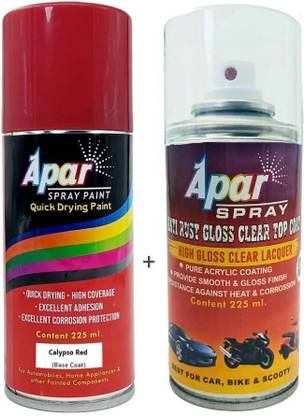 apar Spray Calypso Red (RC Colour Name)+GC Compatible for Tat. Harrier,Punch-225 ml, Red Spray Paint 450 ml