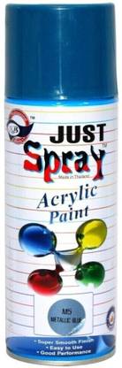 Just Spray Metallic Blue Spray Paint Gloss Finish Spray Paint Quick Dry Good finish Blue Spray Paint 400 ml