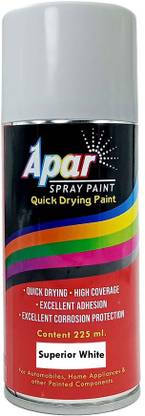 apar Automotive Spray Paint Superior White (RC Colour Name), White Spray Paint 225 ml