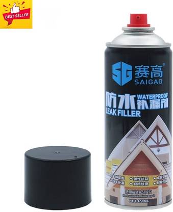 My Machine Waterproof Leak Filler Spray Rubber Flex Repair& Sealant Seal Cracks Holes Leak Black Spray Paint 450 ml